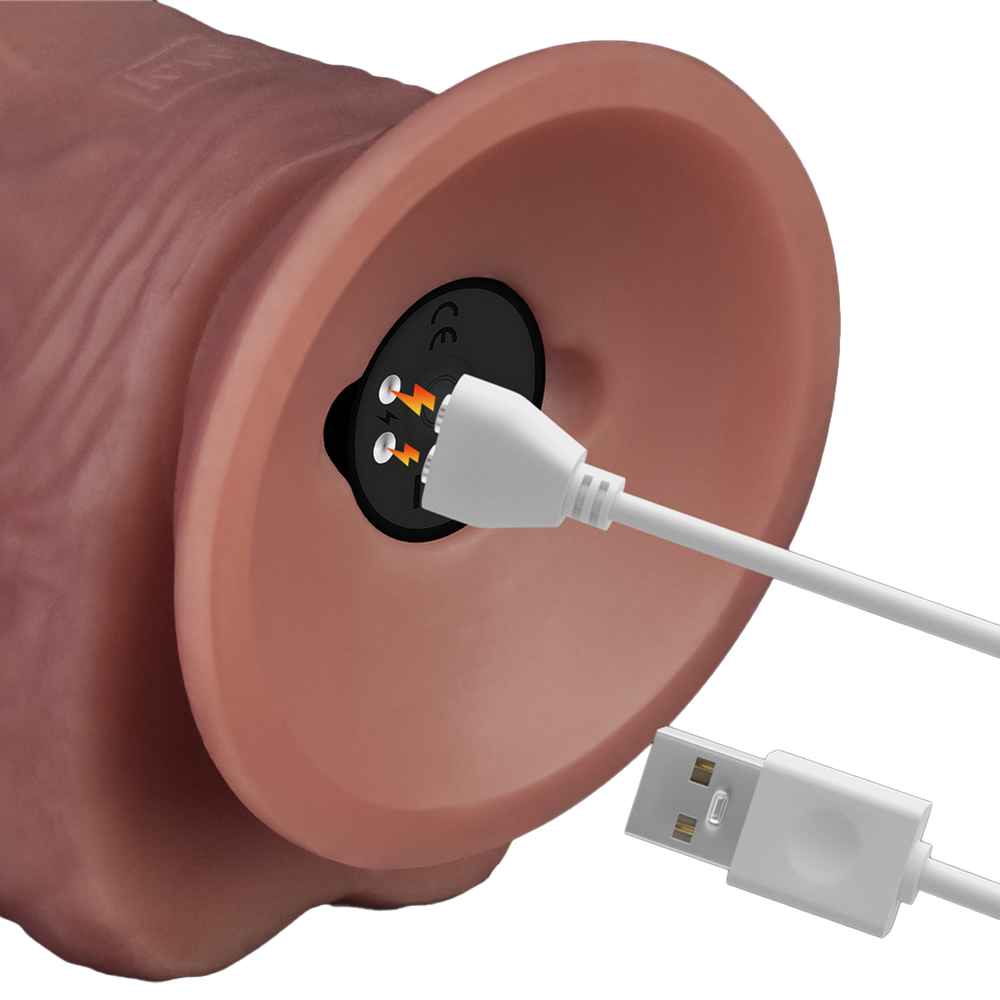 LoveToy - Power Cock - 23 cm - Vibrerende Dildo - Dual Density - Lichte Huidskleur-Erotiekvoordeel.nl