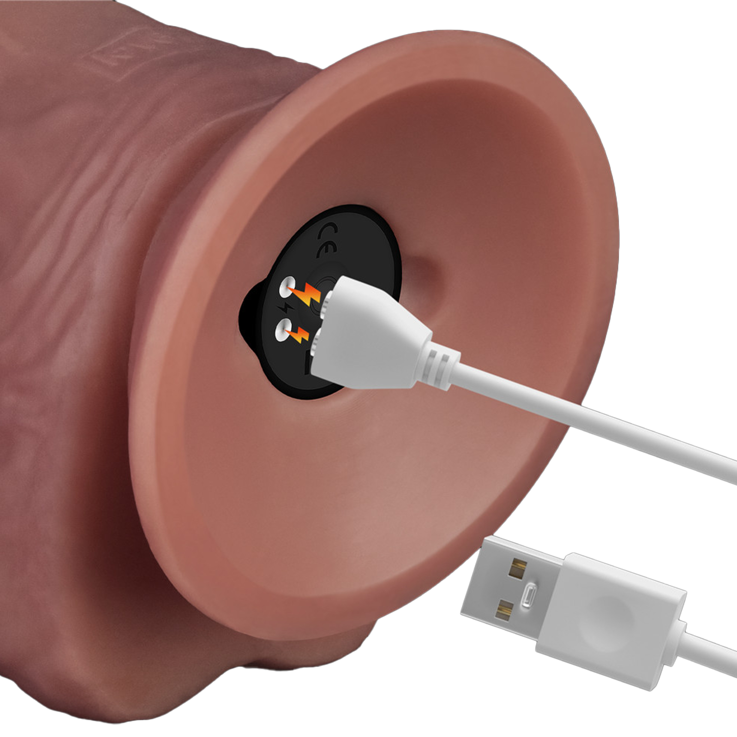 LoveToy - Power Cock - 23 cm - Vibrerende Dildo - Dual Density - Lichte Huidskleur-Erotiekvoordeel.nl