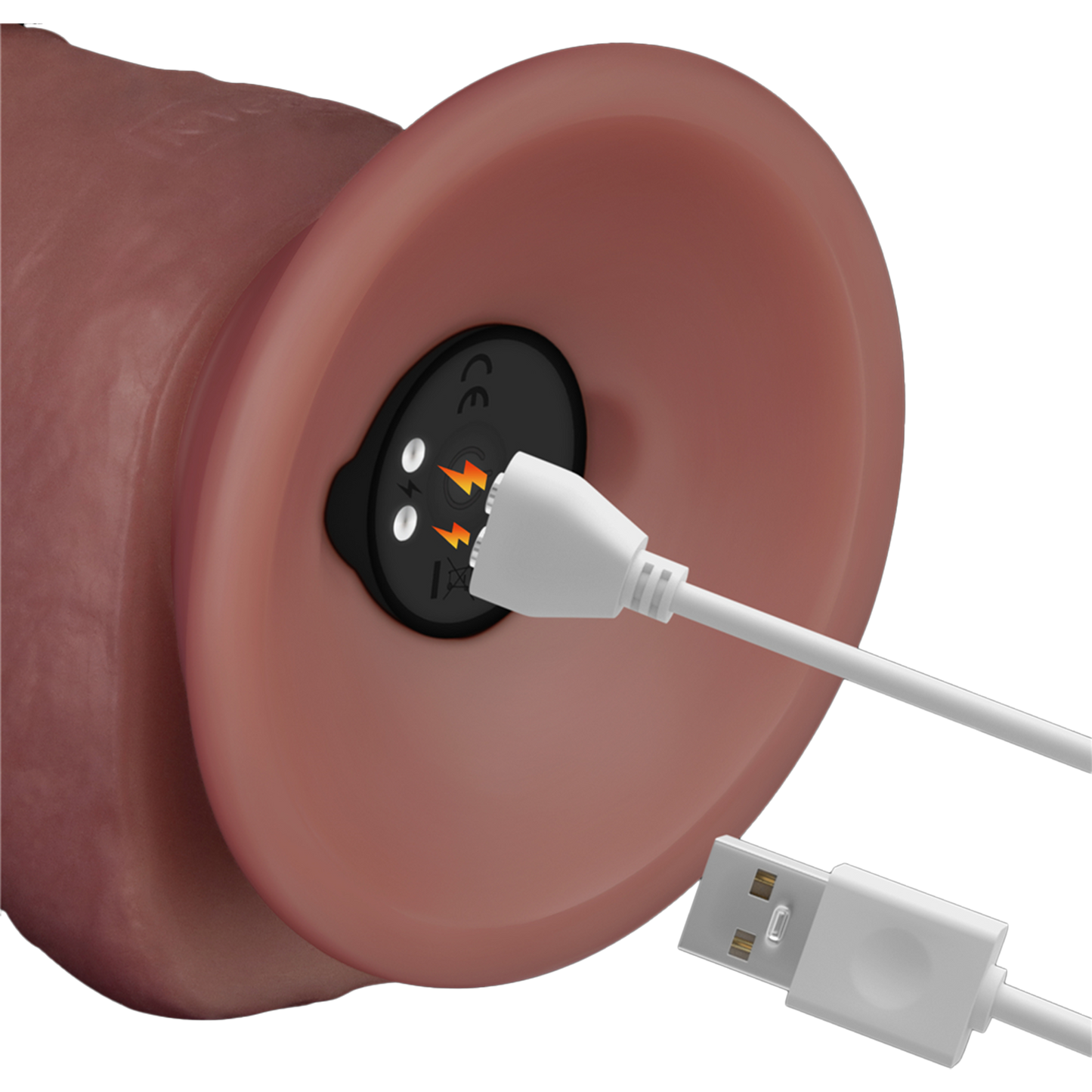 LoveToy - Power Cock - 21,5 cm - Vibrerende Dildo - Dual Density - Lichte Huidskleur-Erotiekvoordeel.nl