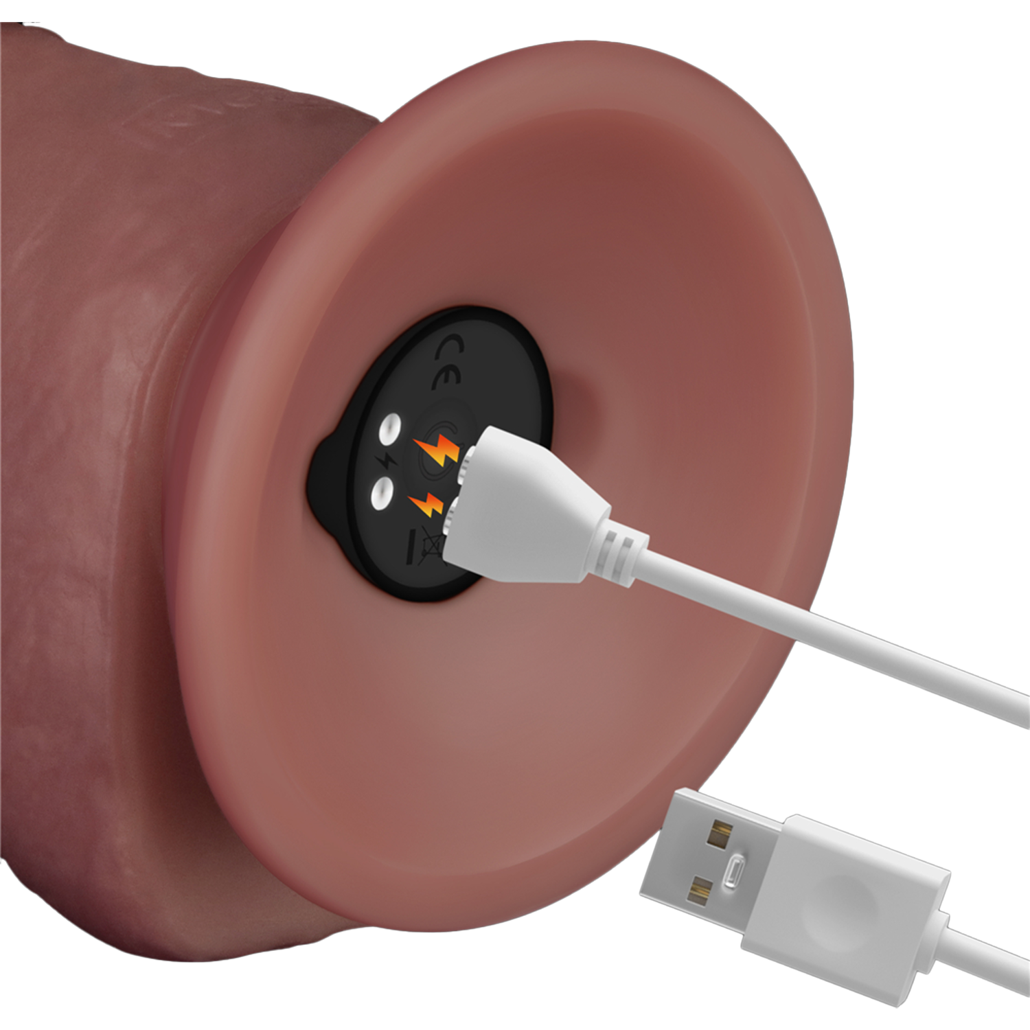 LoveToy - Power Cock - 21,5 cm - Vibrerende Dildo - Dual Density - Lichte Huidskleur-Erotiekvoordeel.nl