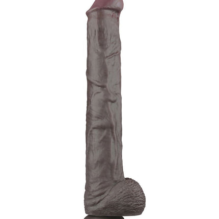 LoveToy - Nature Cock - Gode XXL malléable double couche - 37.5 cm - Marron