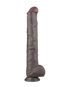LoveToy - Nature Cock - Gode XXL malléable double couche - 37.5 cm - Marron