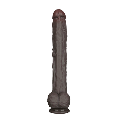 LoveToy - Nature Cock - Gode XXL malléable double couche - 37.5 cm - Marron