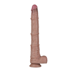 LoveToy - Nature Cock - Doppellagiger biegsamer Dildo mit Adern - 40 cm