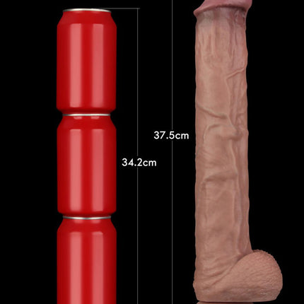 LoveToy - Nature Cock - Double Layer Flexible XXL Dildo - 37.5 cm