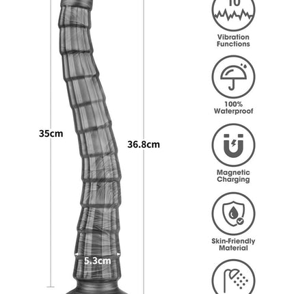 Lovetoy - Vibrax Slider - Lange Vibrerende Anaal Dildo - Zilverkleurig-Erotiekvoordeel.nl