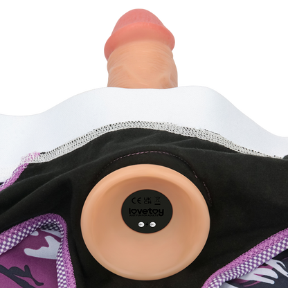 LoveToy - Ingen - Violet Strap-on Slipje - Maat M/L - Paars-Erotiekvoordeel.nl