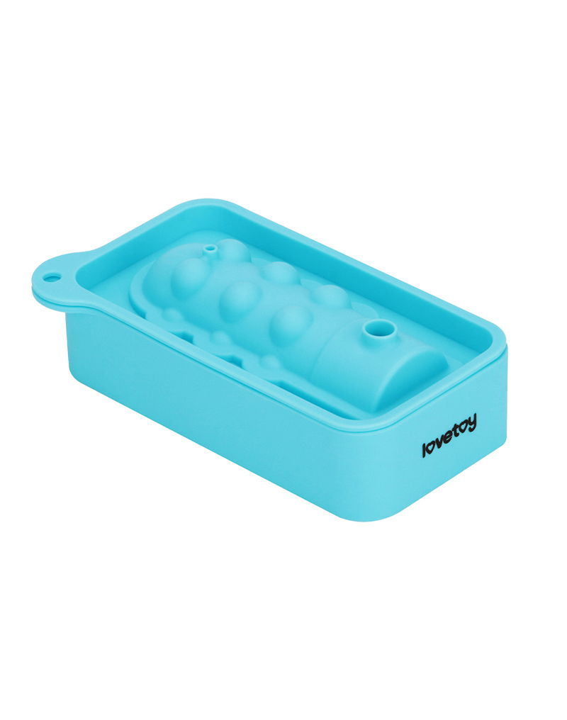 LoveToy - Siliconen IJsblokjesvorm - Mini Penis - Blauw-Rimbastore.com