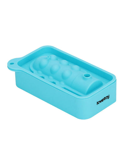 LoveToy - Siliconen IJsblokjesvorm - Mini Penis - Blauw-Rimbastore.com