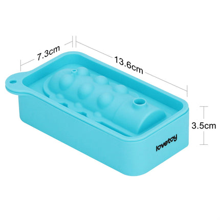 LoveToy - Siliconen IJsblokjesvorm - Mini Penis - Blauw-Rimbastore.com