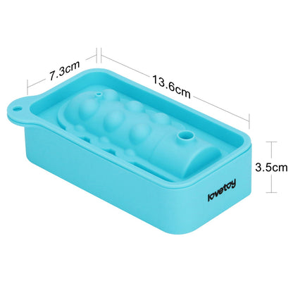 LoveToy - Siliconen IJsblokjesvorm - Mini Penis - Blauw-Rimbastore.com