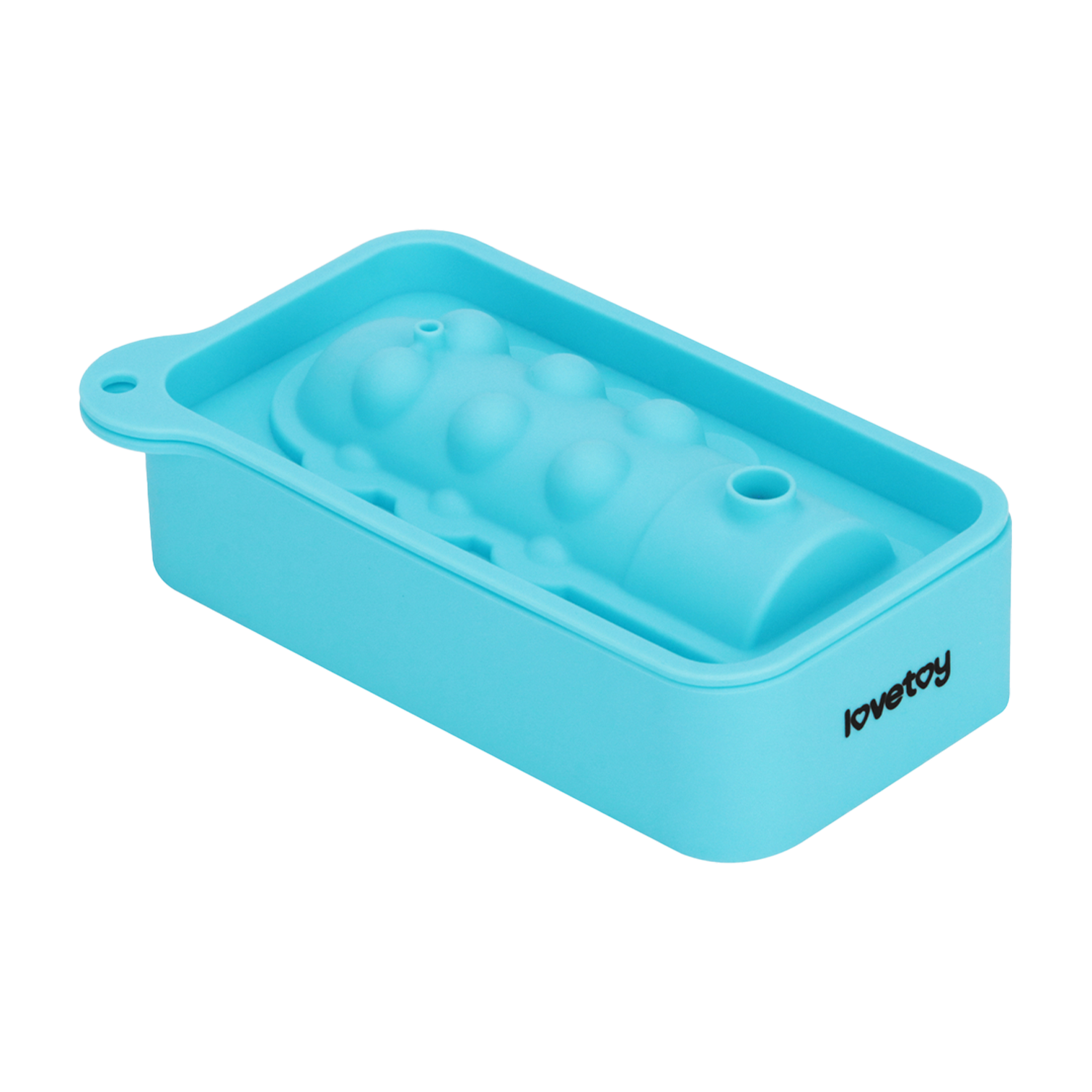 LoveToy - Siliconen IJsblokjesvorm - Mini Penis - Blauw-Rimbastore.com