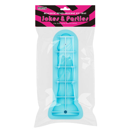 LoveToy - Siliconen IJsblokjesvorm - Realistische Penis - Blauw-Rimbastore.com