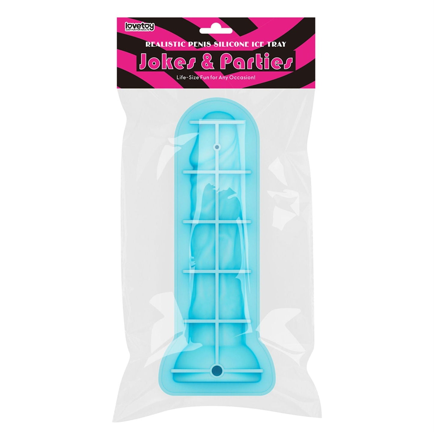 LoveToy - Siliconen IJsblokjesvorm - Realistische Penis - Blauw-Rimbastore.com