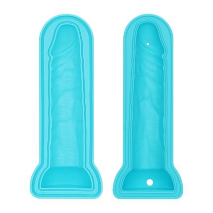 LoveToy - Siliconen IJsblokjesvorm - Realistische Penis - Blauw-Rimbastore.com