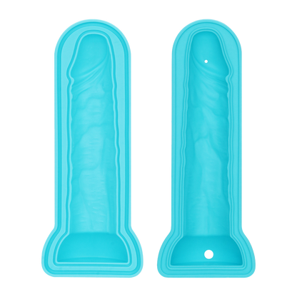 LoveToy - Siliconen IJsblokjesvorm - Realistische Penis - Blauw-Rimbastore.com