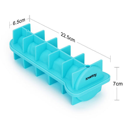 LoveToy - Siliconen IJsblokjesvorm - Realistische Penis - Blauw-Rimbastore.com