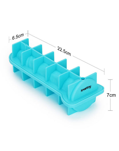 LoveToy - Siliconen IJsblokjesvorm - Realistische Penis - Blauw-Rimbastore.com