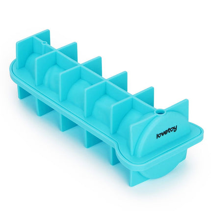 LoveToy - Siliconen IJsblokjesvorm - Realistische Penis - Blauw-Rimbastore.com