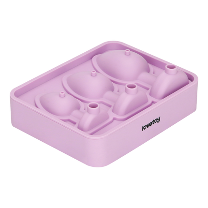 LoveToy - Siliconen IJsblokjesvorm - Buttplug Set - Lila-Rimbastore.com
