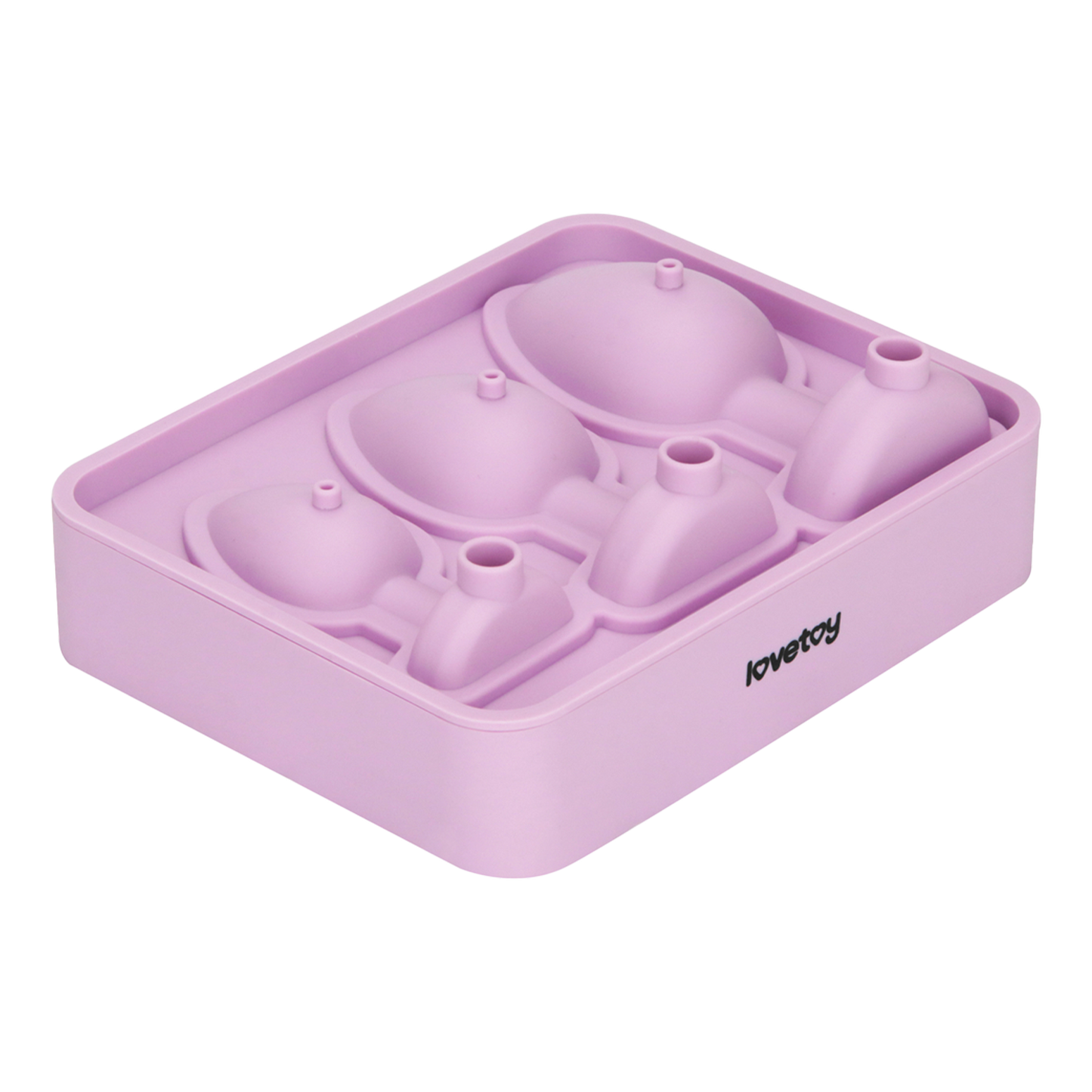LoveToy - Siliconen IJsblokjesvorm - Buttplug Set - Lila-Rimbastore.com
