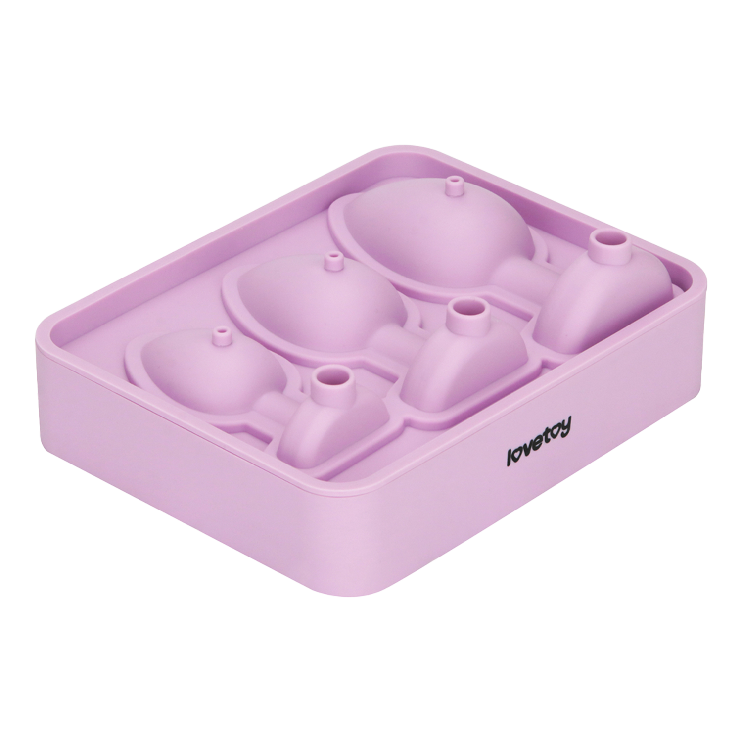 LoveToy - Siliconen IJsblokjesvorm - Buttplug Set - Lila-Rimbastore.com