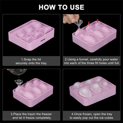 LoveToy - Siliconen IJsblokjesvorm - Buttplug Set - Lila-Rimbastore.com