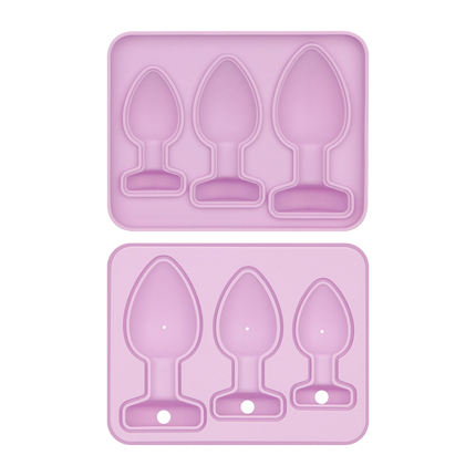 LoveToy - Siliconen IJsblokjesvorm - Buttplug Set - Lila-Rimbastore.com
