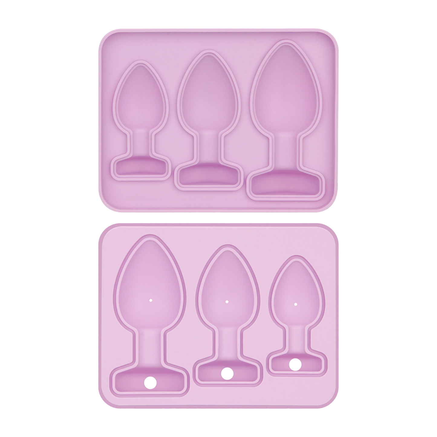 LoveToy - Siliconen IJsblokjesvorm - Buttplug Set - Lila-Rimbastore.com