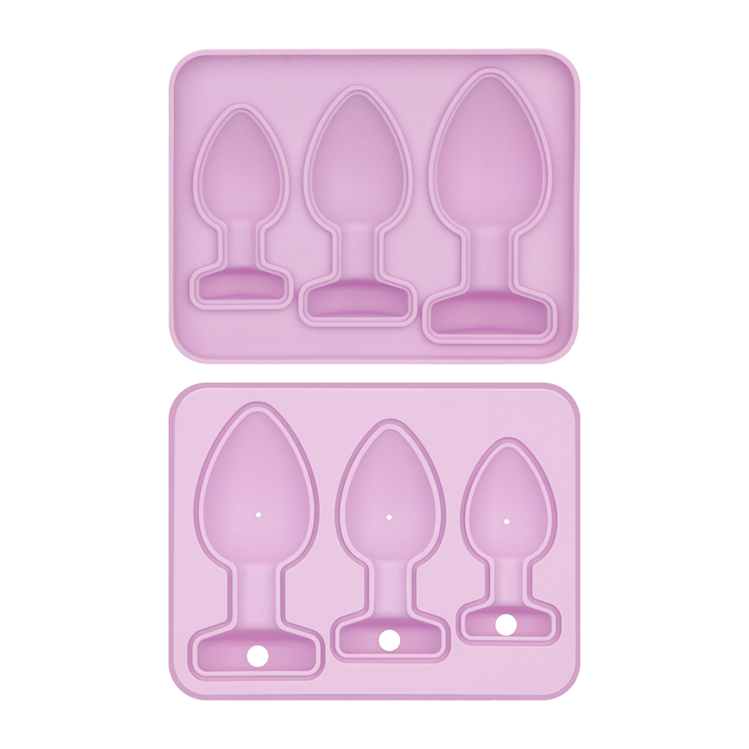 LoveToy - Siliconen IJsblokjesvorm - Buttplug Set - Lila-Rimbastore.com