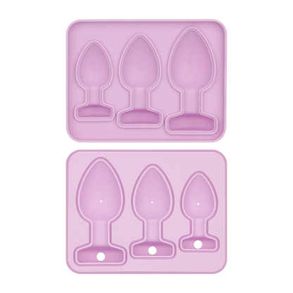 LoveToy - Siliconen IJsblokjesvorm - Buttplug Set - Lila-Rimbastore.com