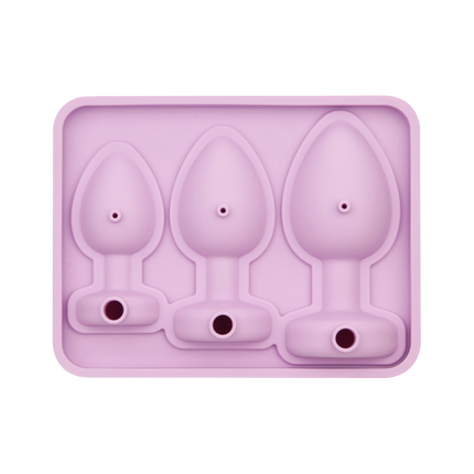 LoveToy - Siliconen IJsblokjesvorm - Buttplug Set - Lila-Rimbastore.com