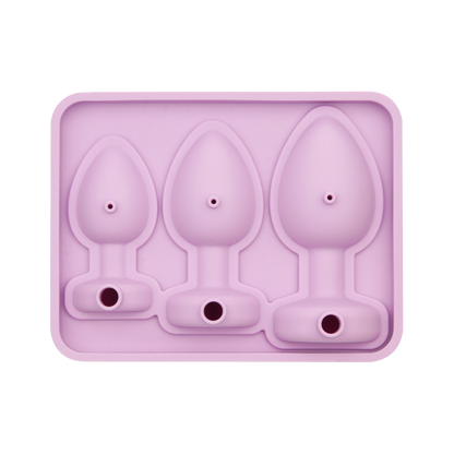 LoveToy - Siliconen IJsblokjesvorm - Buttplug Set - Lila-Rimbastore.com