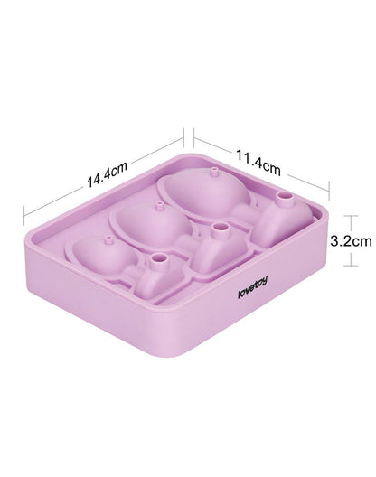 LoveToy - Siliconen IJsblokjesvorm - Buttplug Set - Lila-Rimbastore.com