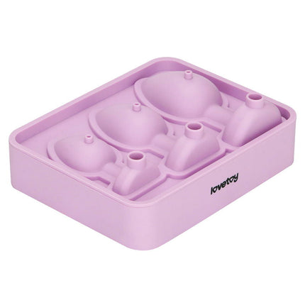 LoveToy - Siliconen IJsblokjesvorm - Buttplug Set - Lila-Rimbastore.com
