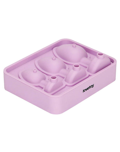 LoveToy - Siliconen IJsblokjesvorm - Buttplug Set - Lila-Rimbastore.com