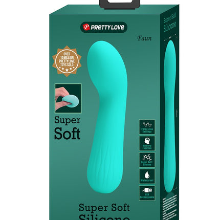 Pretty Love - Faun - Buigzame G-Spot Vibrator - Turquoise-Erotiekvoordeel.nl