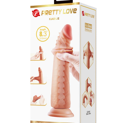 Pretty Love - Kable - Sliding Skin Realistische Dildo - 21 cm - Medium Huidskleur-Erotiekvoordeel.nl