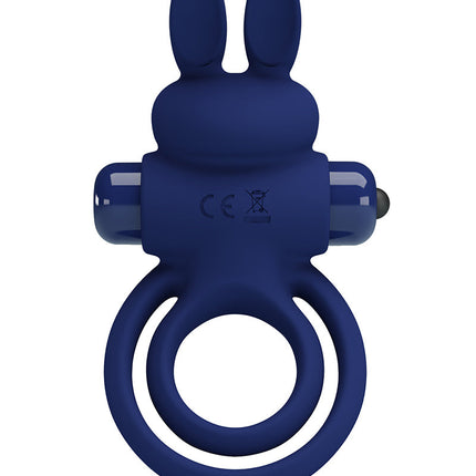 Pretty Love - Darey - Rabbit Cockring - Donkerblauw-Erotiekvoordeel.nl