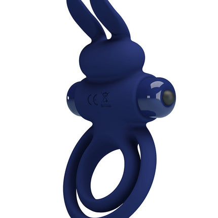 Pretty Love - Darey - Rabbit Cockring - Donkerblauw-Erotiekvoordeel.nl