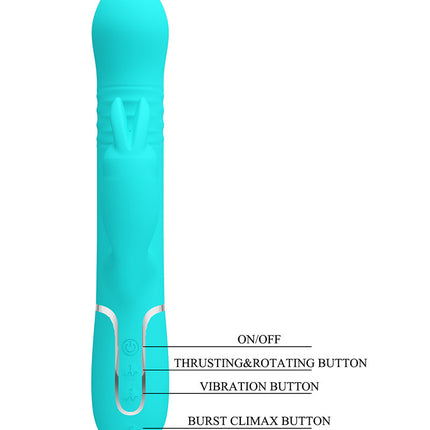 Pretty Love - Coale - Rabbit Vibrator - Groen-Erotiekvoordeel.nl