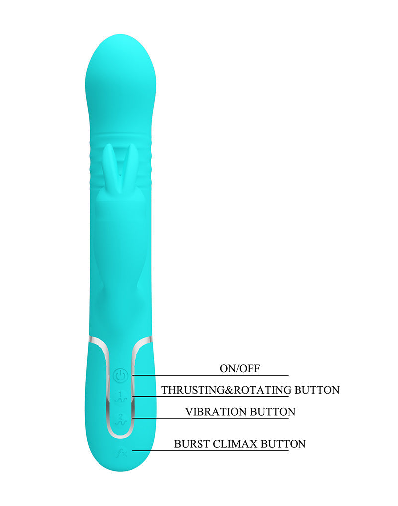 Pretty Love - Coale - Rabbit Vibrator - Groen-Erotiekvoordeel.nl