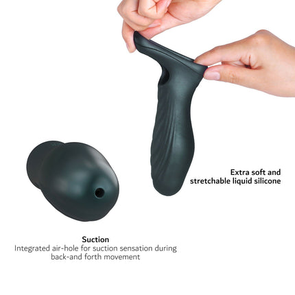 ManWan - Ryzer MAX - Penis Extender and Soft Masturbation Sleeve - Pine Grey