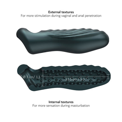 ManWan - Ryzer MAX - Penis Extender and Soft Masturbation Sleeve - Pine Grey