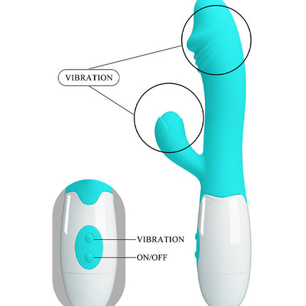 Pretty Love - Snappy - G-Spot Rabbit Vibrator - Turquoise-Erotiekvoordeel.nl