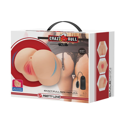 Crazy Bull - Kylie - Masturbator met Twee Ingangen - Lichte Huidskleur-Erotiekvoordeel.nl