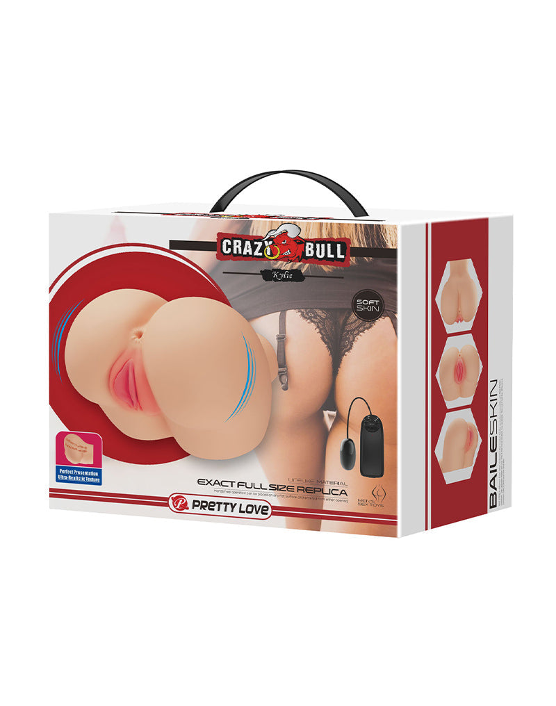 Crazy Bull - Kylie - Masturbator met Twee Ingangen - Lichte Huidskleur-Erotiekvoordeel.nl