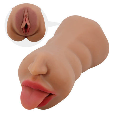 Crazy Bull - Sarah - Premium Masturbator met Twee Ingangen - Bruin-Erotiekvoordeel.nl