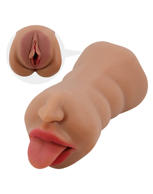 Crazy Bull - Sarah - Premium Masturbator met Twee Ingangen - Bruin-Erotiekvoordeel.nl