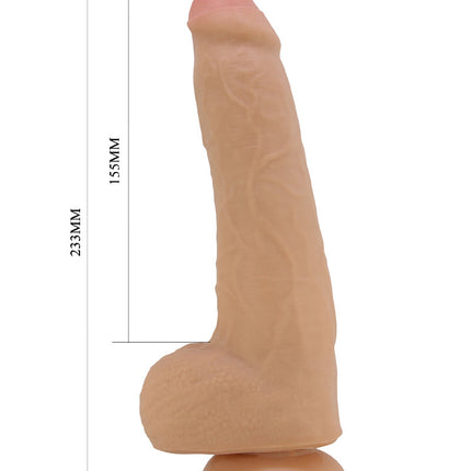 Pretty Love - Draco - Realistische Sliding Skin Dildo - 23,3 cm - Lichte Huidskleur-Erotiekvoordeel.nl